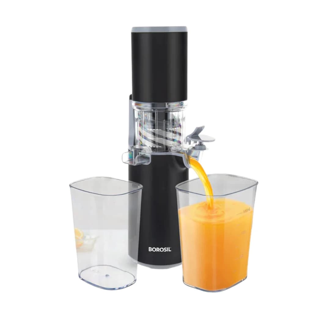 Borosil Easy Juice 130W Cold Press Slow Juicer - Slim Design