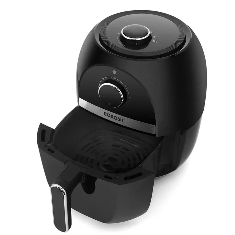 Borosil 2.8L Smart Electric Air Fryer hero shot displaying sleek minimalist design